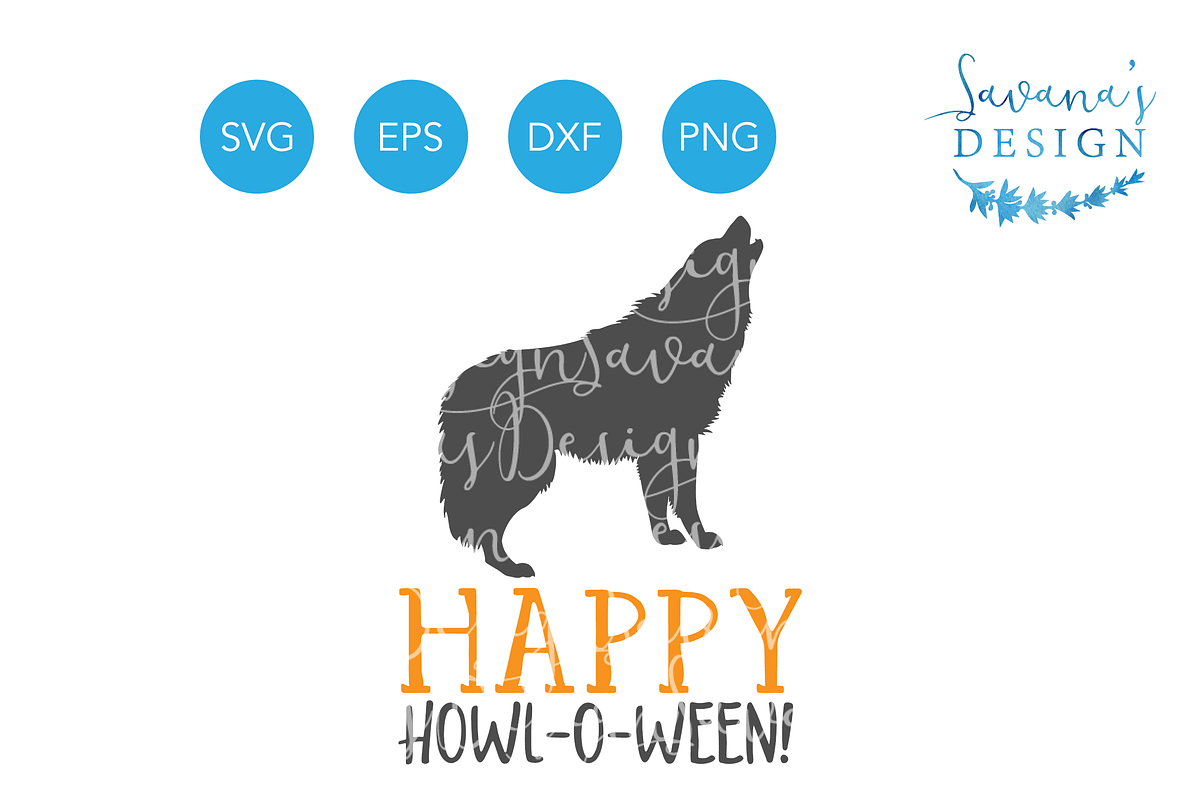 Happy Howl O Ween SVG Wolf SVG in Illustrations - product preview 8