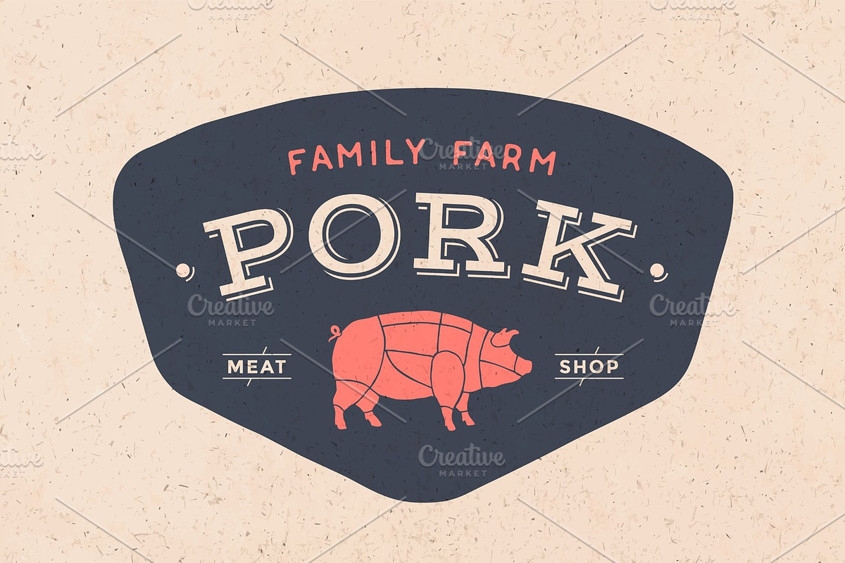 Logo of Butcher meat shop in Illustrations - product preview 8