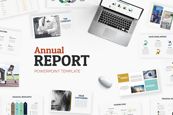 Annual Report |Powerpoint + A4 Print in PowerPoint Templates - product preview 3
