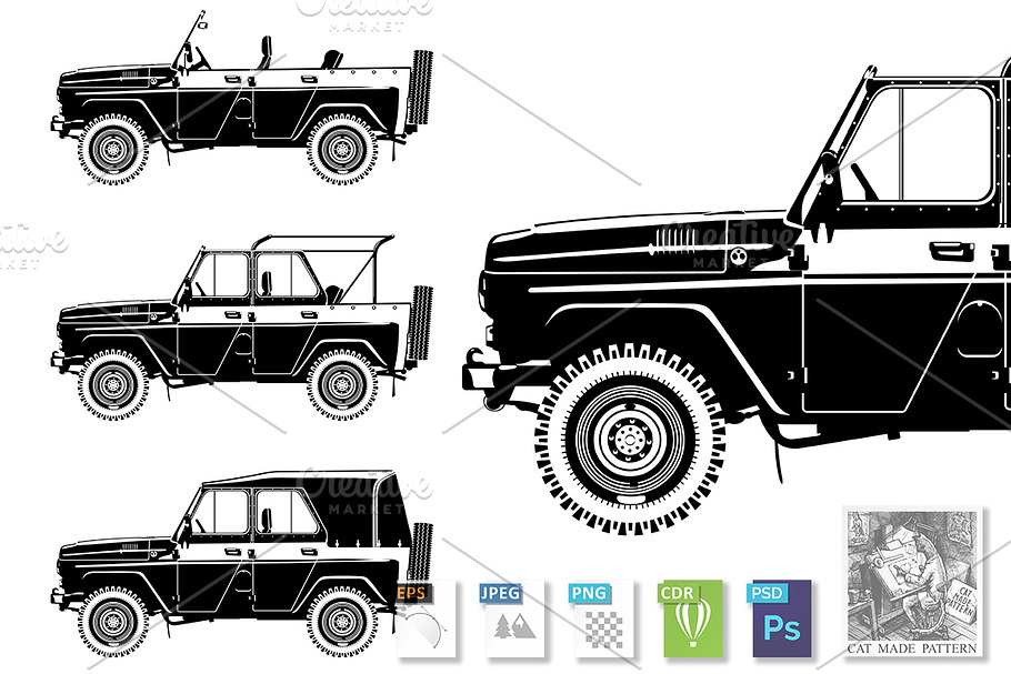 All-road vehicle  in Illustrations - product preview 8