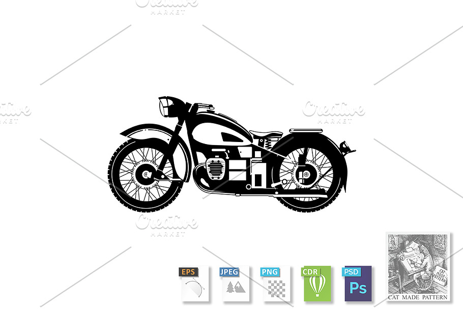 Motorcycle in Illustrations - product preview 8