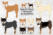Shiba Inu Spitz Dog Illustration