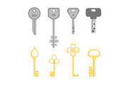 Golden and Silver Key Set