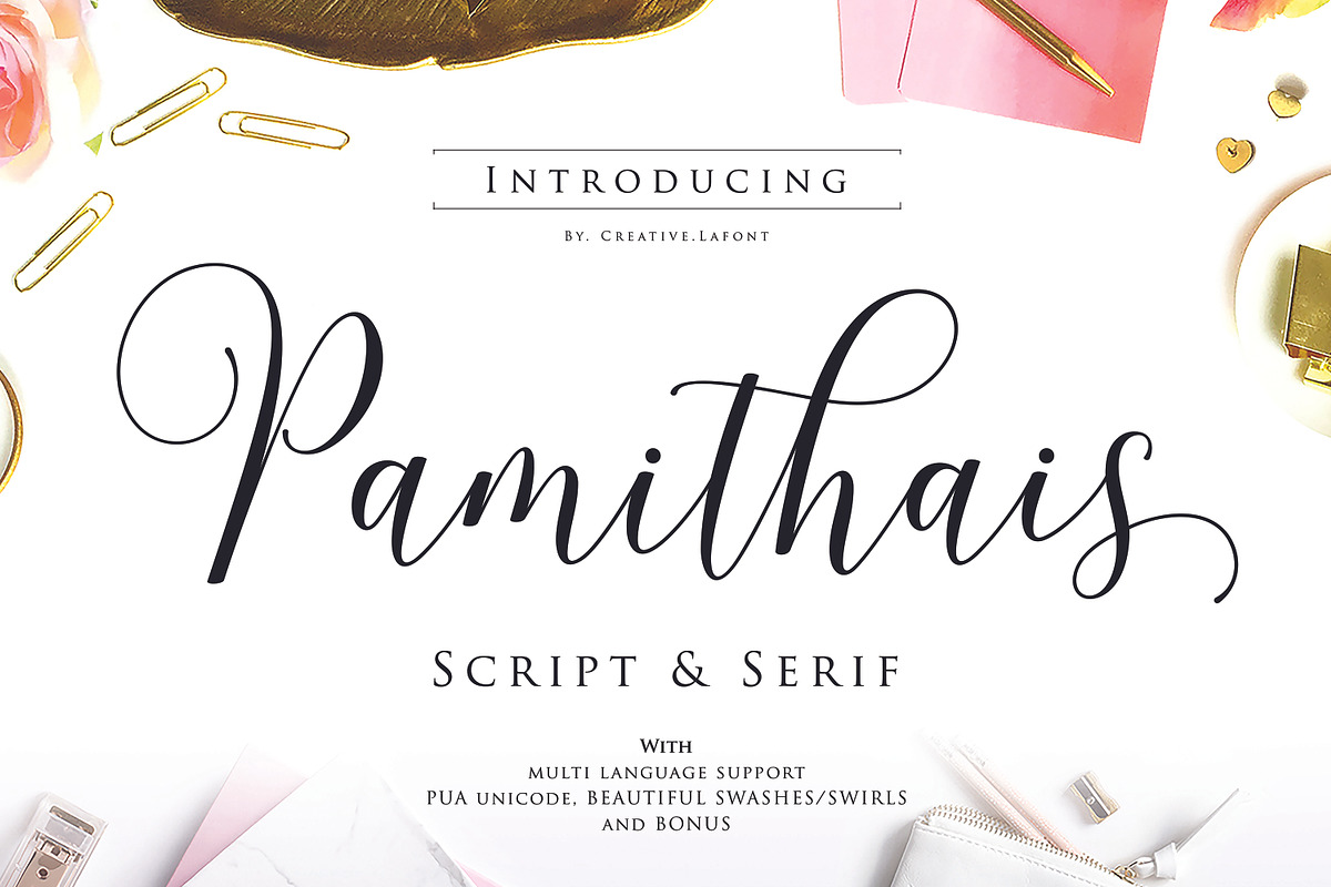 New! Pamithais Script in Chalkboard Fonts - product preview 8