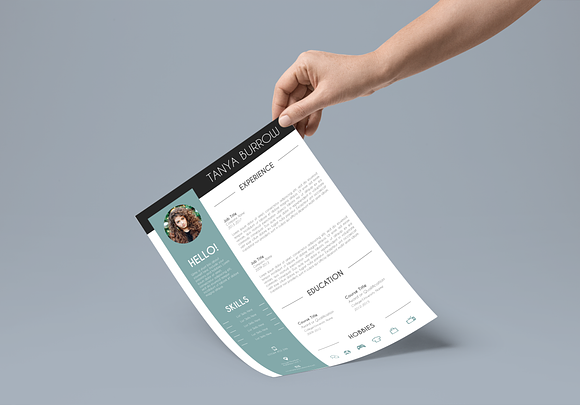 Teal Resume and Cover Letter in Letter Templates - product preview 2