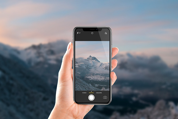 iPhone X Camera & App Mock-Ups in Mobile & Web Mockups - product preview 2