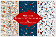 12 European Floral Patterns #1