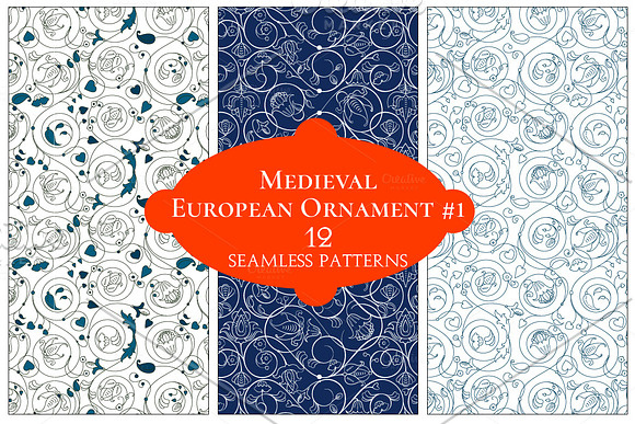12 European Floral Patterns #1 in Patterns - product preview 2