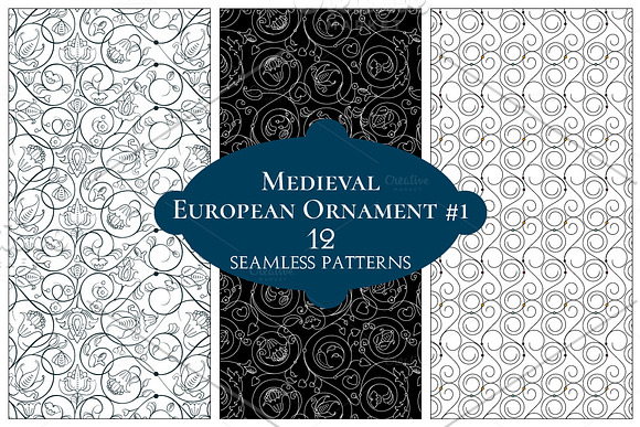 12 European Floral Patterns #1 in Patterns - product preview 3