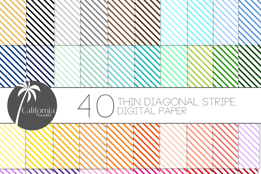 Diagonal Stripe Digital Paper in Patterns - product preview 8