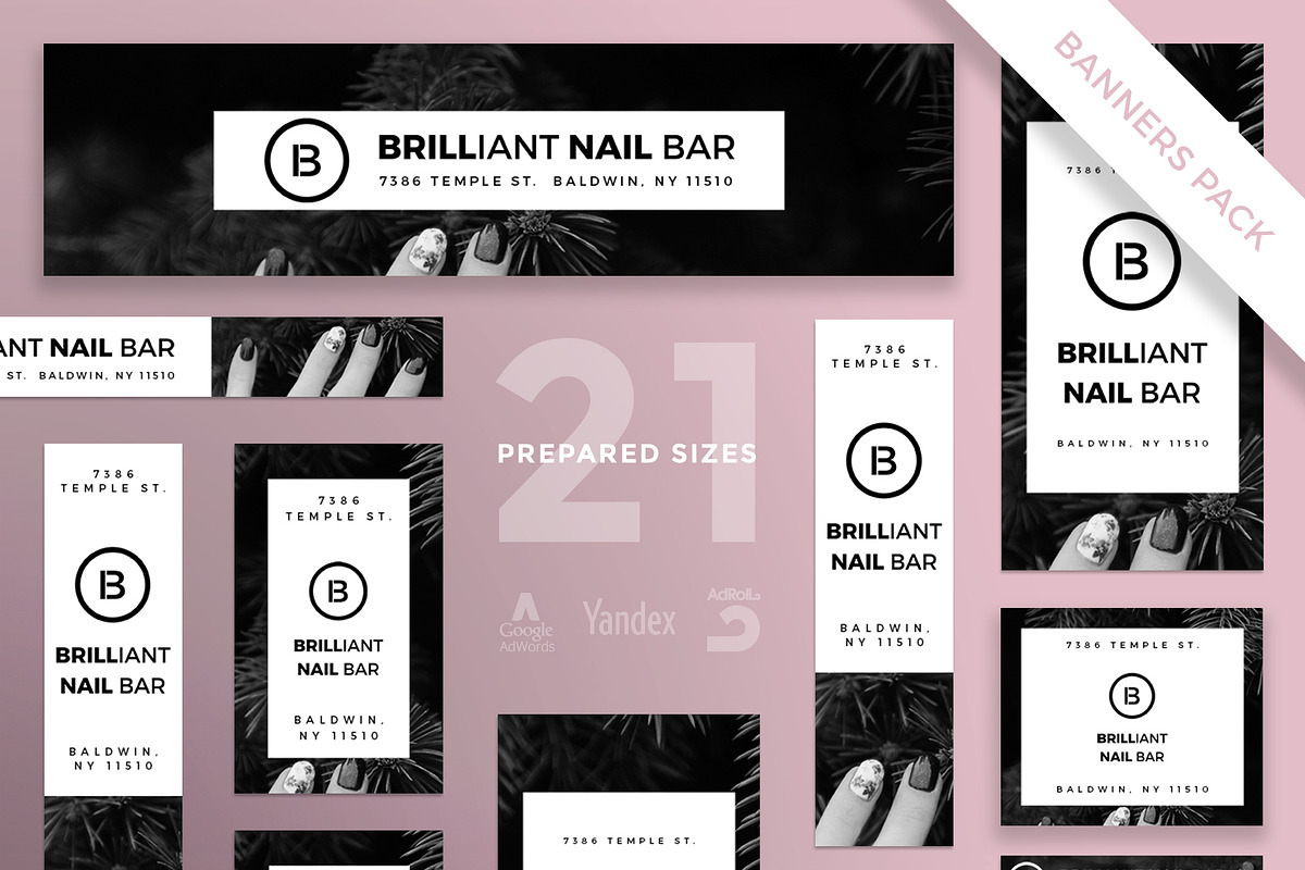 Banners Pack | Brilliant Nail Bar in Templates - product preview 8