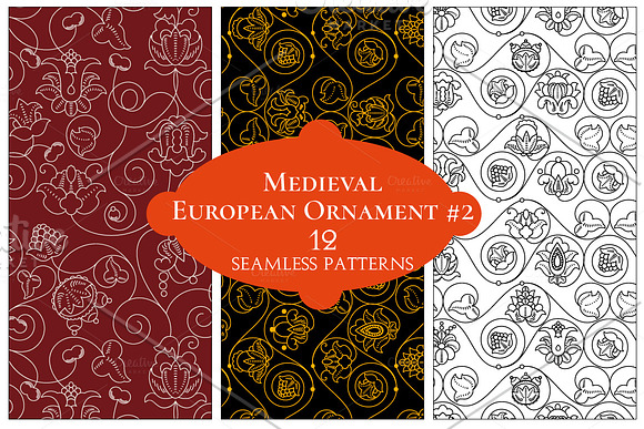 12 European Floral Patterns #2 in Patterns - product preview 2