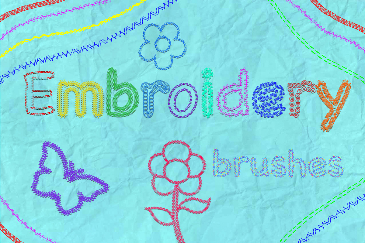 Embroidery Brushes in Photoshop Brushes - product preview 8