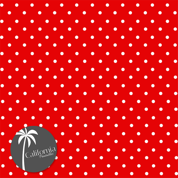 Polka Dots Digital Paper Set in Patterns - product preview 1