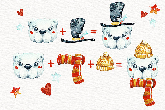 Watercolor little Christmas in Illustrations - product preview 4
