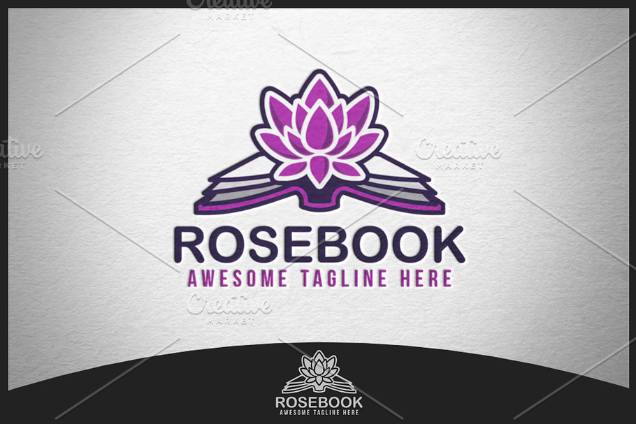 Rosebook Logo in Logo Templates - product preview 8