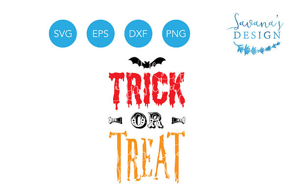 Trick or Treat SVG Halloween Design