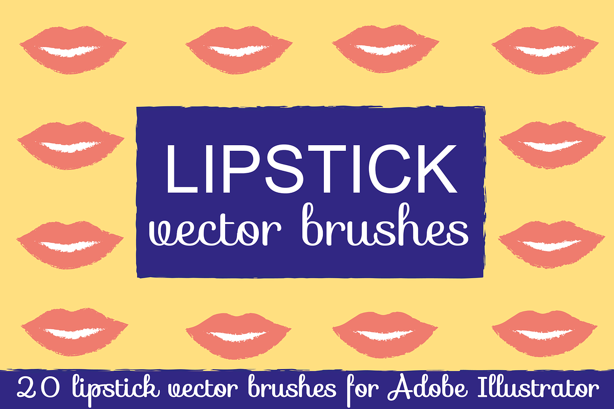 Lipstick Illustrator Brushes Pack in Photoshop Brushes - product preview 8