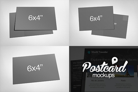 Postcard Mock-ups in Print Mockups - product preview 4