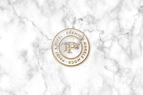 Marble logo effects mock + textures in Branding Mockups - product preview 2