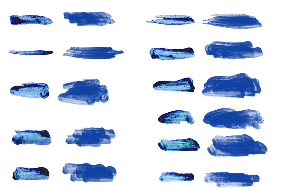 22 Watercolor blueberry brushes. in Photoshop Brushes - product preview 3