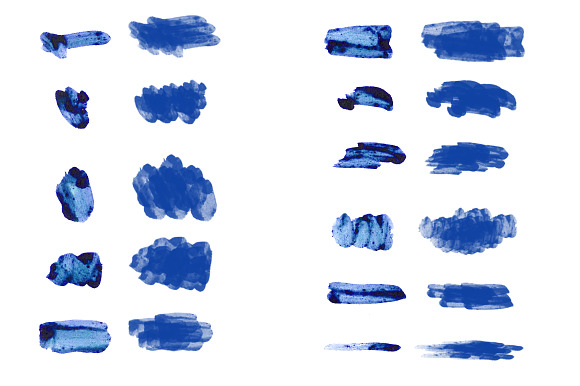 22 Watercolor blueberry brushes. in Photoshop Brushes - product preview 4