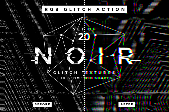 Noir Glitch textures and shapes in Textures - product preview 7