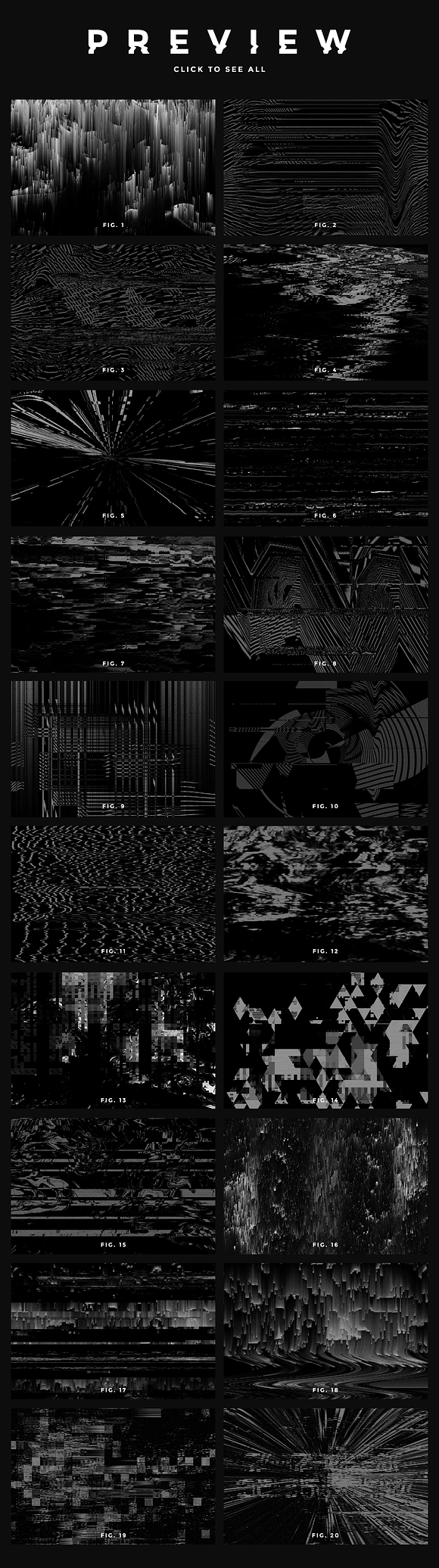 Noir Glitch textures and shapes in Textures - product preview 8