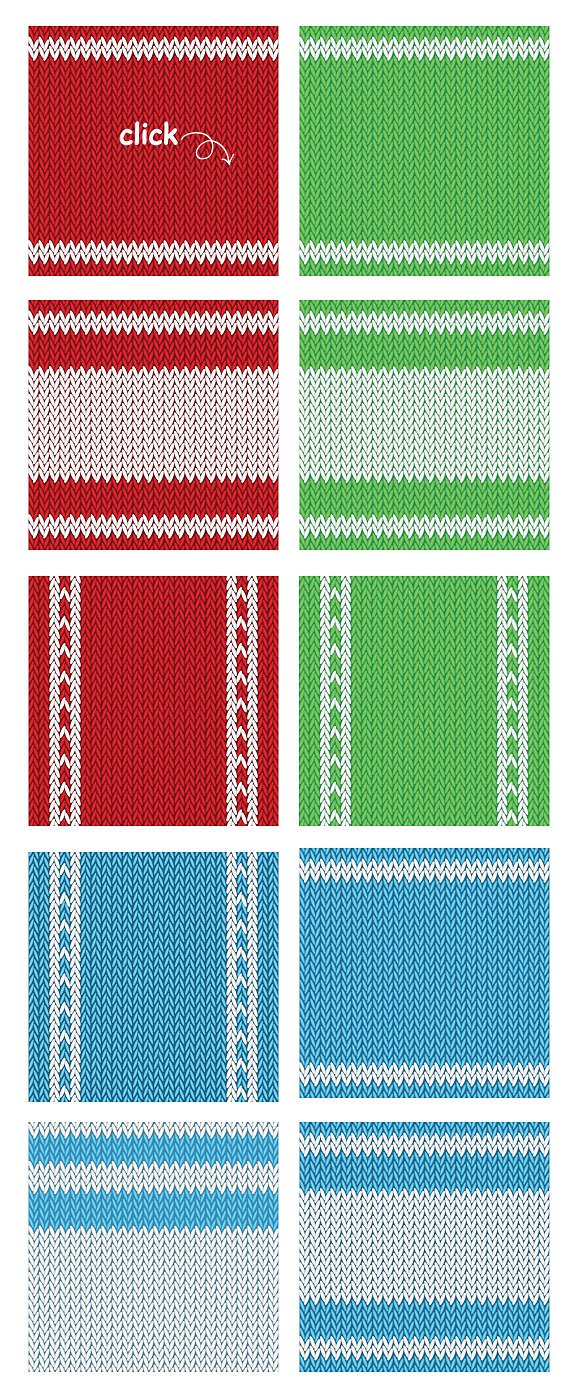 seamless knitted patterns in Patterns - product preview 4