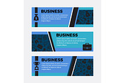 Three Business banners. Set of design elements
