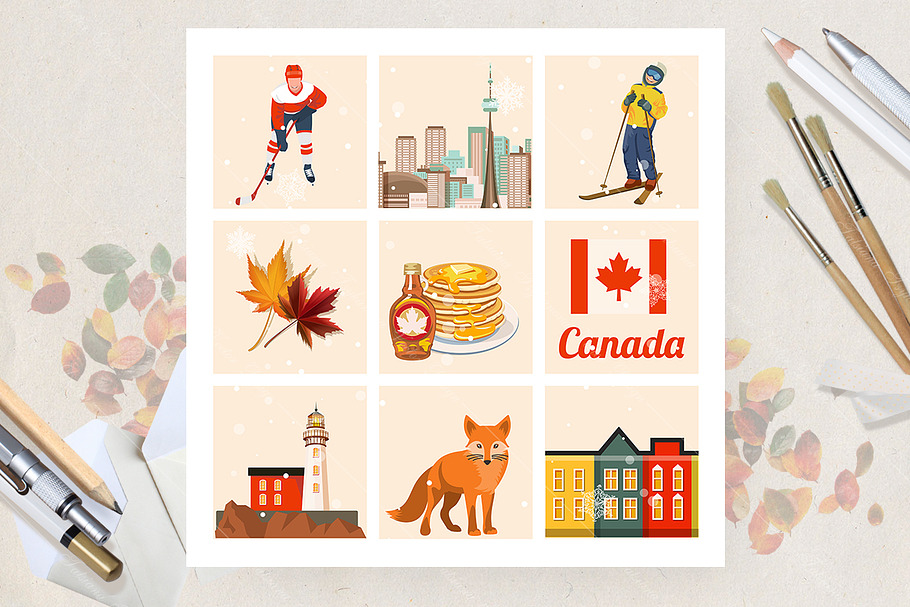 Canada. Travel vector poster in Illustrations - product preview 8