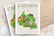 Canada. Travel vector poster