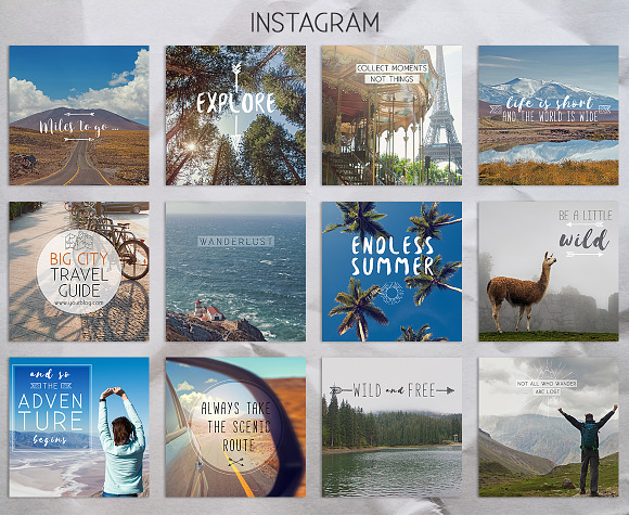 Travel Blogger Bundle in Social Media Templates - product preview 1