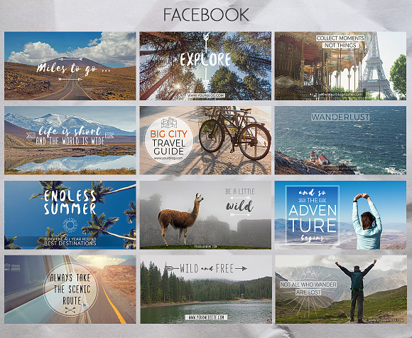 Travel Blogger Bundle in Social Media Templates - product preview 2