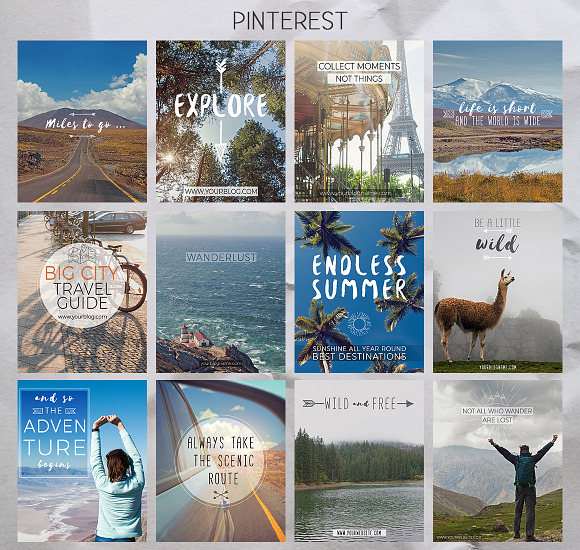 Travel Blogger Bundle in Social Media Templates - product preview 3