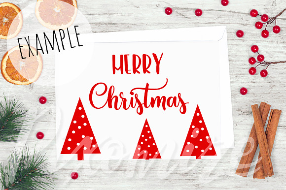 Rustic Christmas Card Mockup in Print Mockups - product preview 1