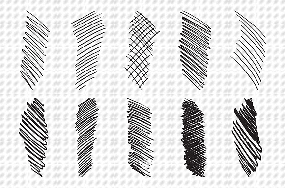Vector Cross Hatch Brush Kit in Photoshop Brushes - product preview 1