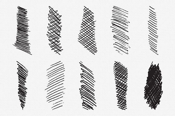 Vector Cross Hatch Brush Kit in Photoshop Brushes - product preview 2