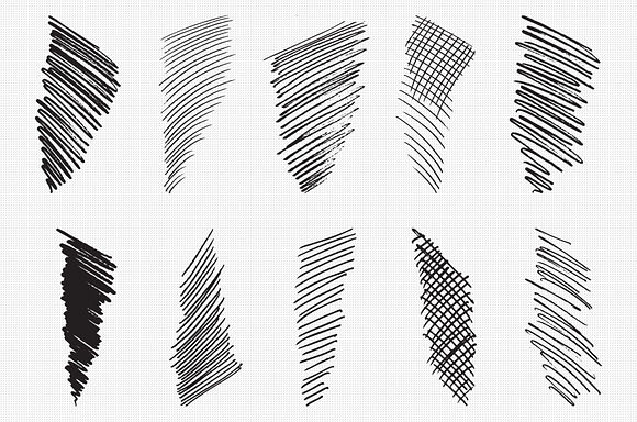 Vector Cross Hatch Brush Kit in Photoshop Brushes - product preview 3