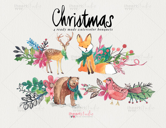 Christmas Watercolors in Illustrations - product preview 1