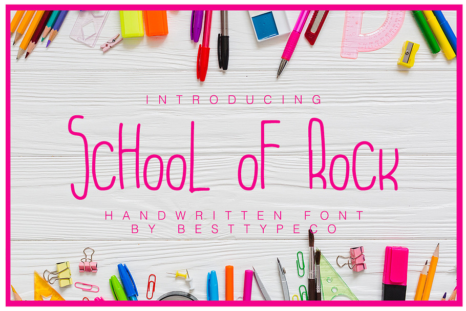 School Of Rock in Script Fonts - product preview 8