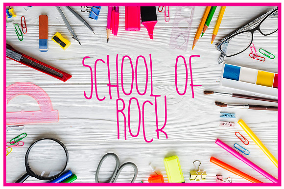 School Of Rock in Script Fonts - product preview 1