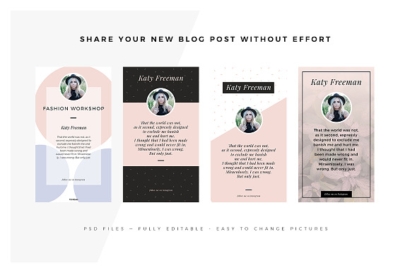Bella Instagram Stories for Bloggers in Instagram Templates - product preview 4