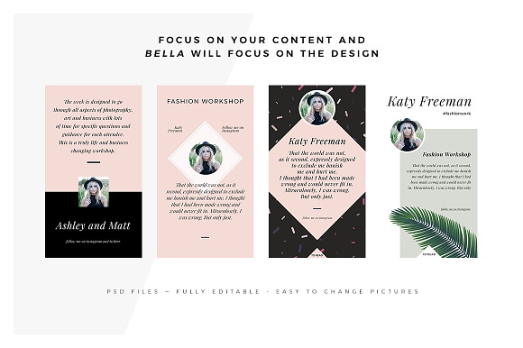 Bella Instagram Stories for Bloggers in Instagram Templates - product preview 5