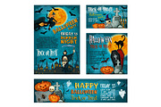 Halloween banner template for holiday party design