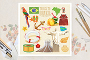 Brazil. Travel vector poster