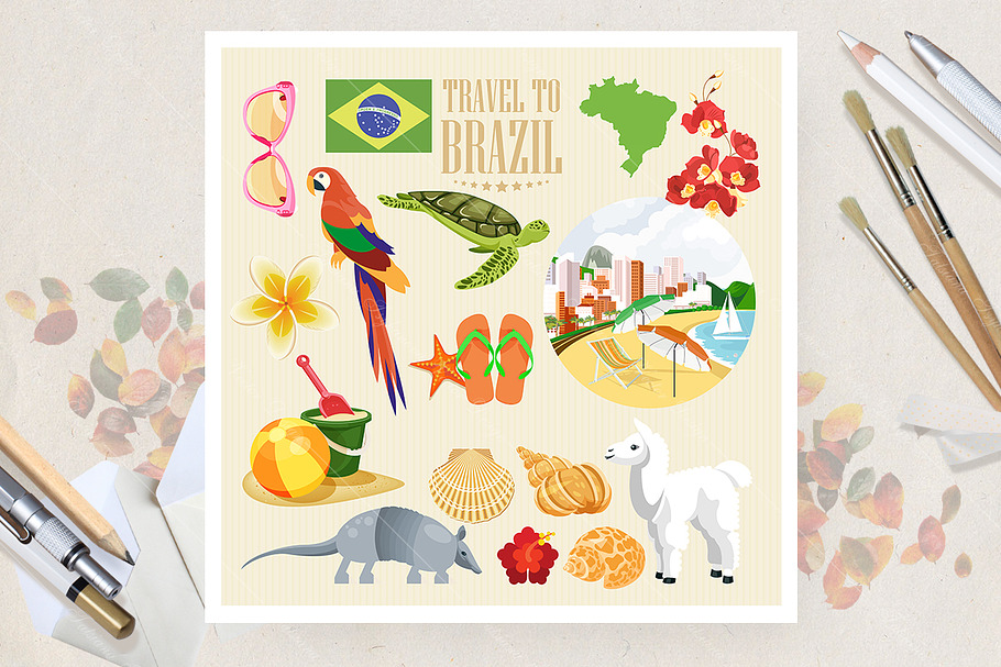 Brazil. Travel vector poster in Illustrations - product preview 8