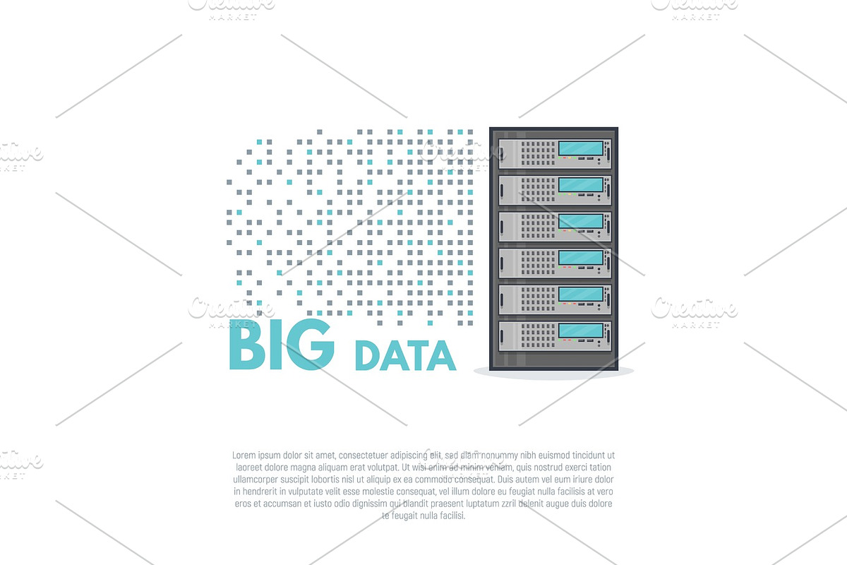 Big data banner in Illustrations - product preview 8