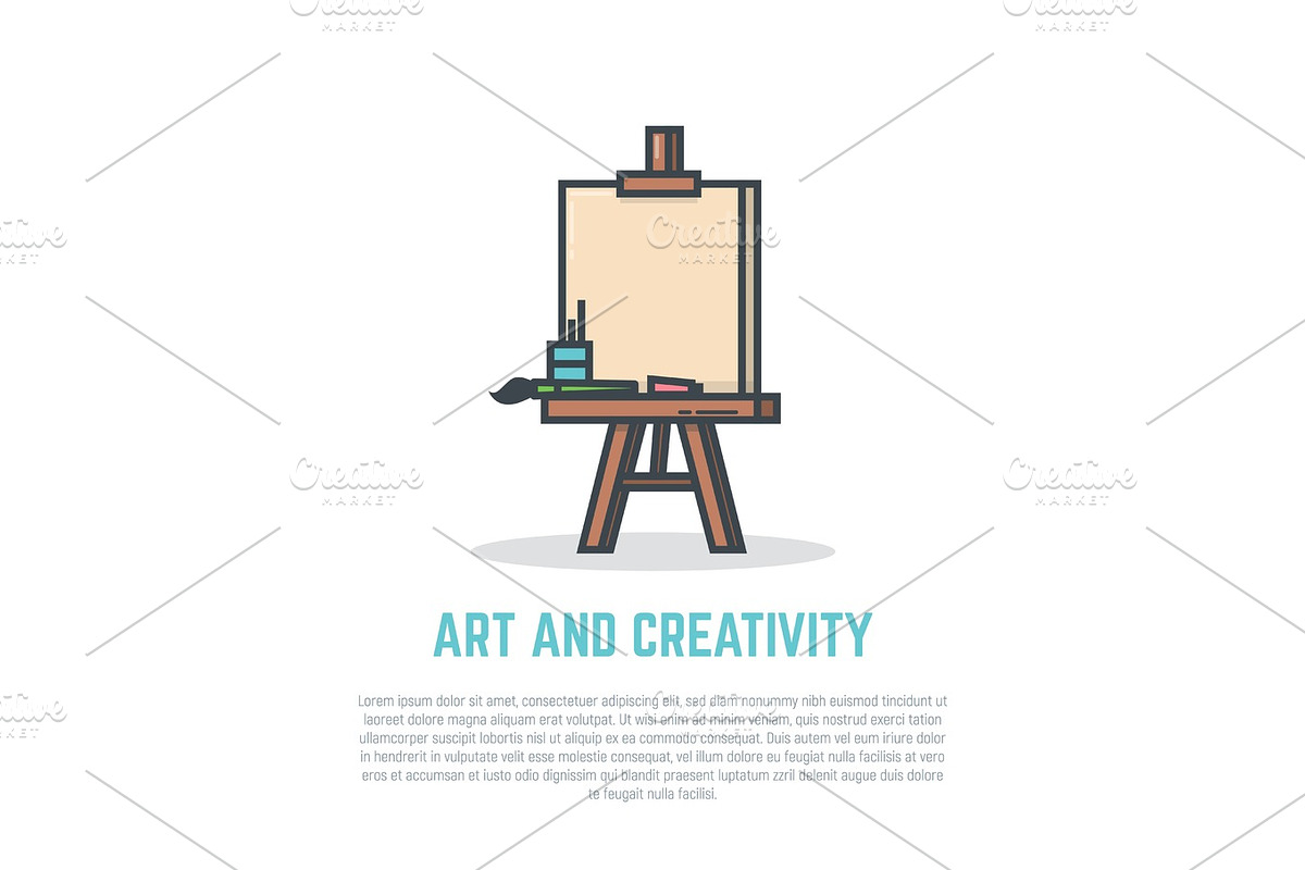 Easel in Illustrations - product preview 8
