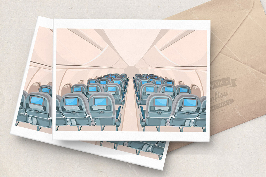 Airplane cabin in Illustrations - product preview 8